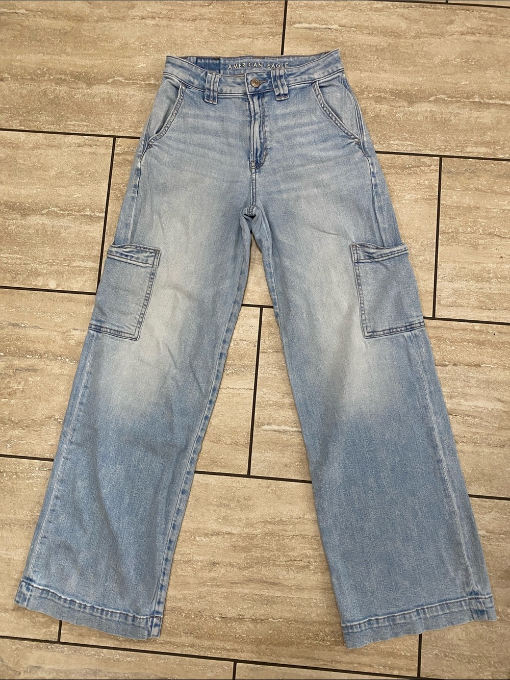 American Eagle Outfitters Light Blue Straight Leg Jeans